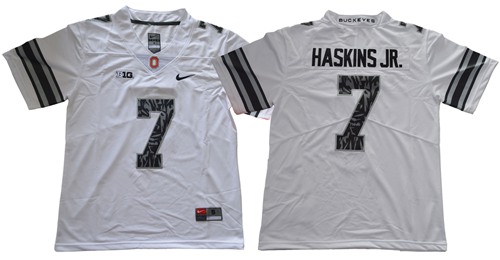 Buckeyes #7 Dwayne Haskins Jr White New Alternate Legend Limited Stitched NCAA Jersey