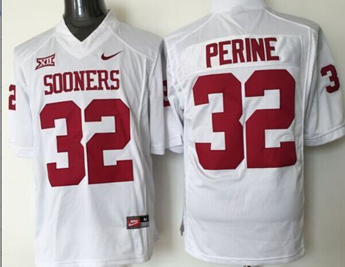 Sooners #32 Samaje Perine White XII Stitched NCAA Jersey