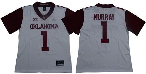 Sooners #1 Kyler Murray White Jordan Brand Limited New XII Stitched NCAA Jersey