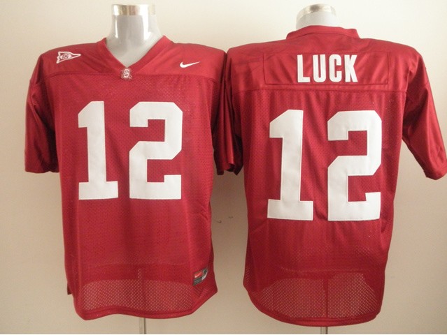 Cardinal #12 Andrew Luck Red Stitched NCAA Jersey