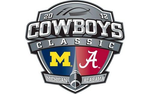 Stitched 2012 Michigan Alabama Cowboys Classic Jersey Patch