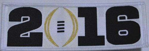 Stitched 2016 College National Championship Bowl Game Jersey Patch White