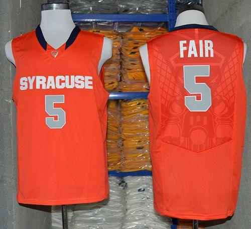 Orange #5 C.J. Fair Orange Basketball Stitched NCAA Jersey - Click Image to Close