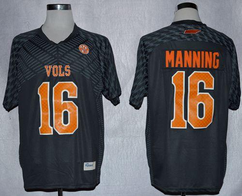 Vols #16 Peyton Manning Smokey Grey New Limited Stitched NCAA Jersey