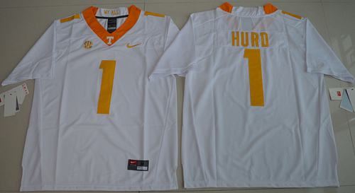 Vols #1 Jalen Hurd White Limited Stitched NCAA Jersey