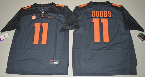 Vols #11 Joshua Dobbs Grey Limited Stitched NCAA Jersey