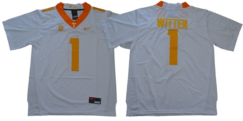 Vols #1 Jason Witten White Limited Stitched NCAA Jersey