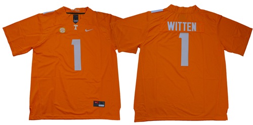 Vols #1 Jason Witten Orange Limited Stitched NCAA Jersey