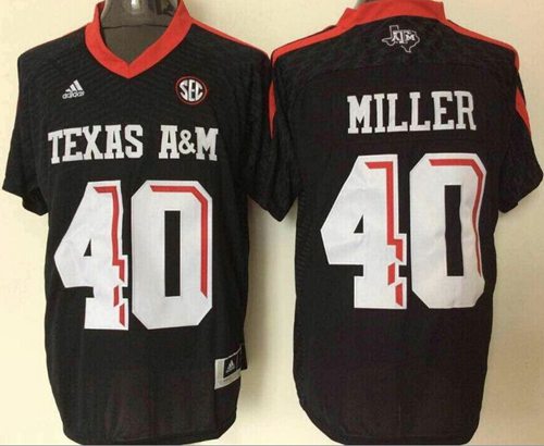 Aggies #40 Von Miller Black New SEC Patch Stitched NCAA Jersey