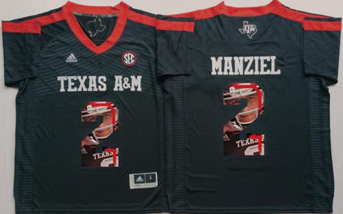 Aggies #2 Johnny Manziel Black Player Fashion Stitched NCAA Jersey