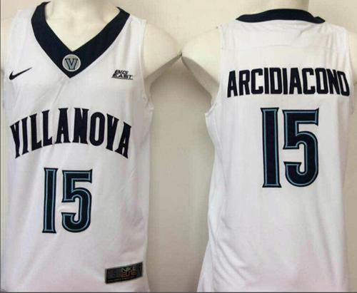 Villanova Wildcats #15 Ryan Arcidiacono White Basketball Stitched NCAA Jersey - Click Image to Close