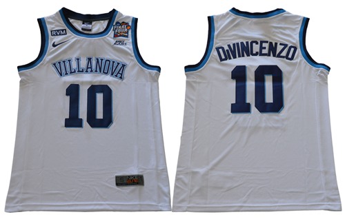 Villanova Wildcats #10 Donte DiVincenzo White Basketball Stitched NCAA Jersey