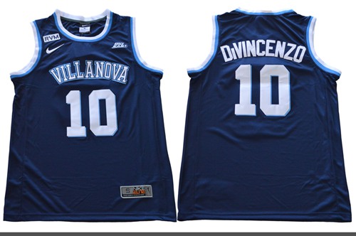 Villanova Wildcats #10 Donte DiVincenzo Navy Blue Basketball Stitched NCAA Jersey