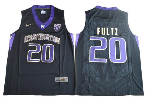 Huskies #20 Markelle Fultz Black Basketball Stitched NCAA Jersey