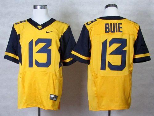 Mountaineers #13 Andrew Buie Gold Stitched NCAA Jersey