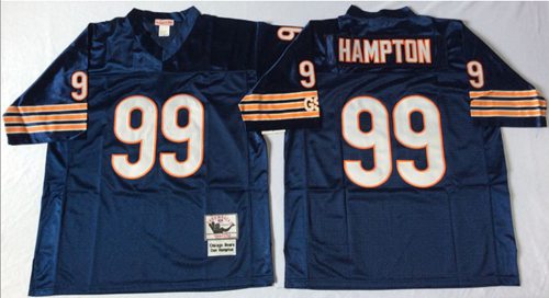 Mitchell&Ness Bears #99 Dan Hampton Blue Small No. Throwback Stitched NFL Jersey