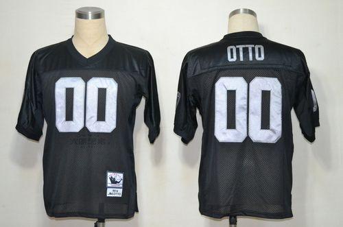 Mitchell And Ness Raiders #00 Jim Otto Black Stitched Throwback NFL Jersey