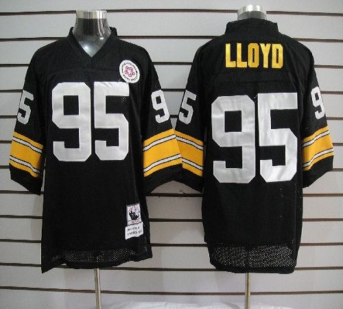 Mitchell And Ness Steelers #95 Greg Lloyd Black Stitched Jersey