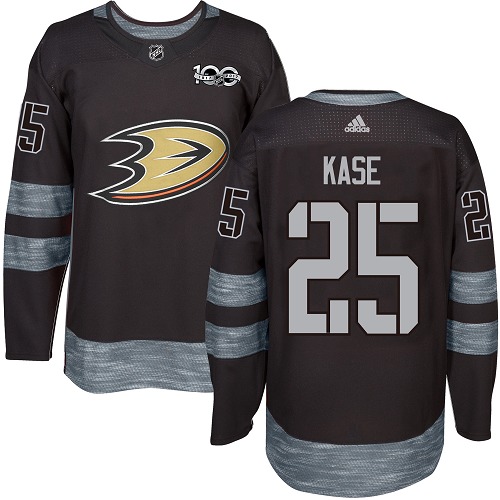 Adidas Ducks #25 Ondrej Kase Black 1917-2017 100th Anniversary Stitched NHL Jersey