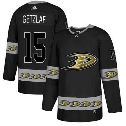 Adidas Ducks #15 Ryan Getzlaf Black Authentic Team Logo Fashion Stitched NHL Jersey - Click Image to Close