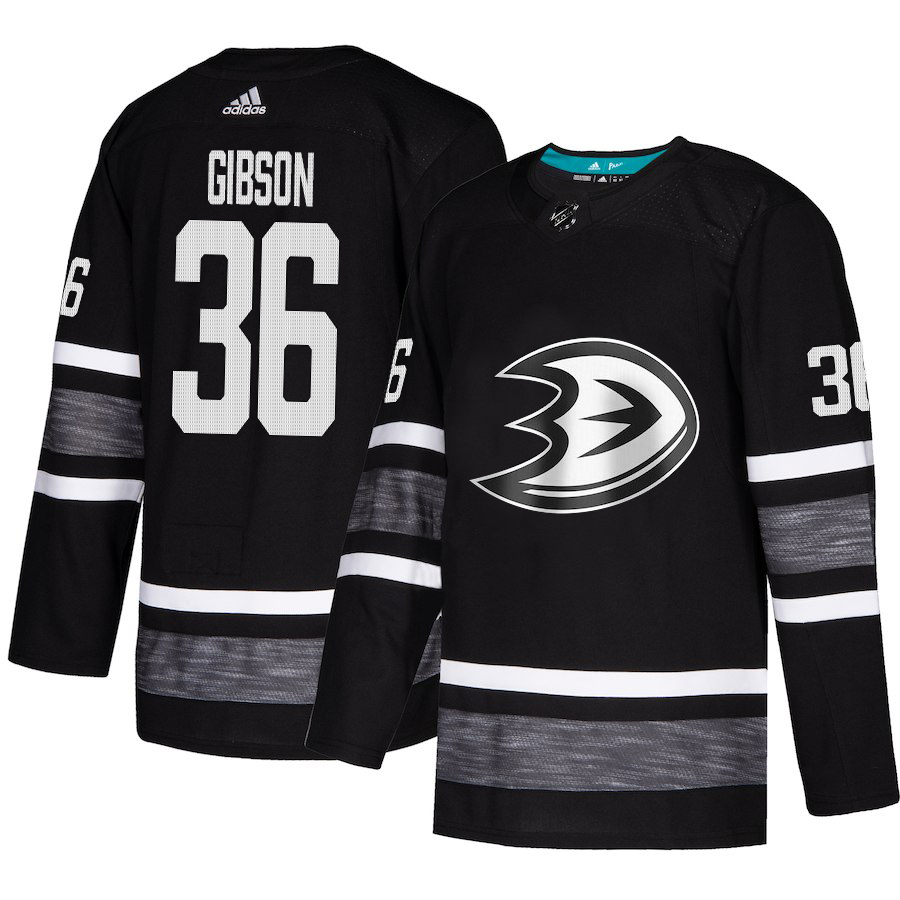 Adidas Ducks #36 John Gibson Black Authentic 2019 All-Star Stitched NHL Jersey - Click Image to Close