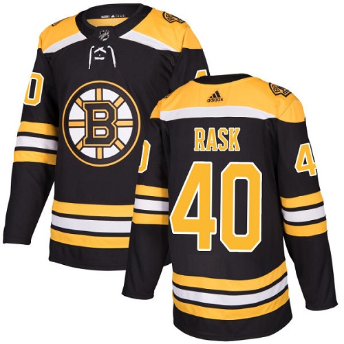 Adidas Bruins #40 Tuukka Rask Black Home Authentic Stitched NHL Jersey - Click Image to Close