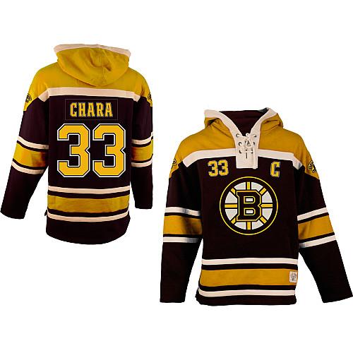 Bruins #33 Zdeno Chara Black Sawyer Hooded Sweatshirt Stitched NHL Jersey - Click Image to Close