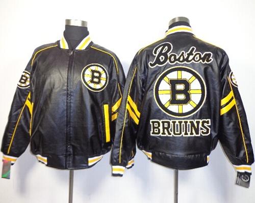 Boston Bruins Black NHL Leather Jacket