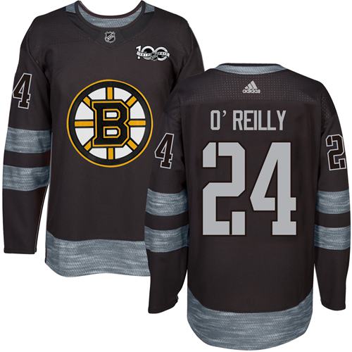 Adidas Bruins #24 Terry O'Reilly Black 1917-2017 100th Anniversary Stitched NHL Jersey - Click Image to Close