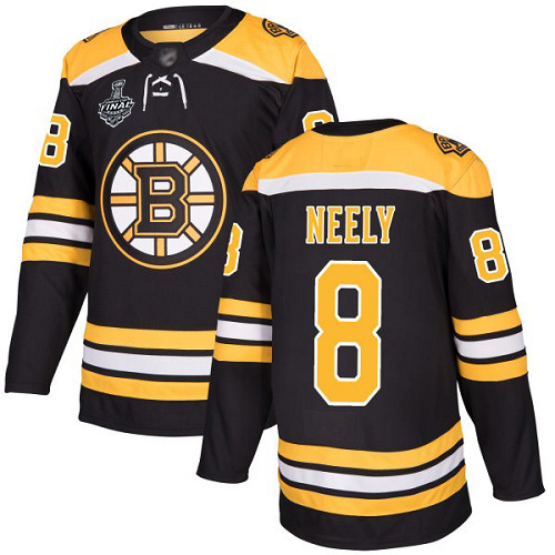 Bruins #8 Cam Neely Black Home Authentic Stanley Cup Final Bound Stitched Hockey Jersey - Click Image to Close