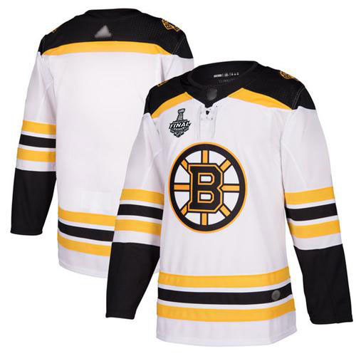 Bruins Blank White Road Authentic Stanley Cup Final Bound Stitched Hockey Jersey - Click Image to Close