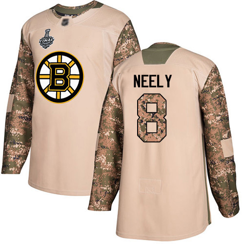 Bruins #8 Cam Neely Camo Authentic 2017 Veterans Day Stanley Cup Final Bound Stitched Hockey Jersey - Click Image to Close