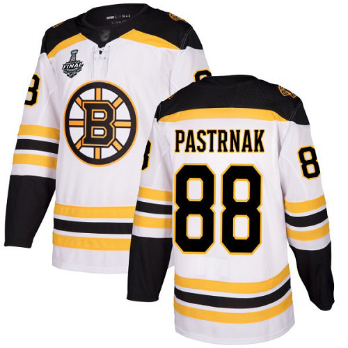 Bruins #88 David Pastrnak White Road Authentic Stanley Cup Final Bound Stitched Hockey Jersey