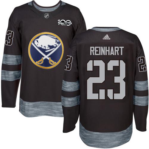 Adidas Sabres #23 Sam Reinhart Black 1917-2017 100th Anniversary Stitched NHL Jersey