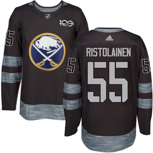 Adidas Sabres #55 Rasmus Ristolainen Black 1917-2017 100th Anniversary Stitched NHL Jersey