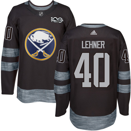 Adidas Sabres #40 Robin Lehner Black 1917-2017 100th Anniversary Stitched NHL Jersey