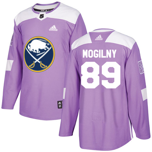 Adidas Sabres #89 Alexander Mogilny Purple Authentic Fights Cancer Stitched NHL Jersey - Click Image to Close