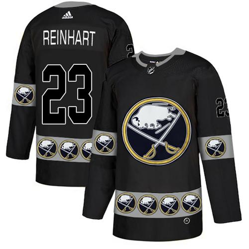 Adidas Sabres #23 Sam Reinhart Black Authentic Team Logo Fashion Stitched NHL Jersey