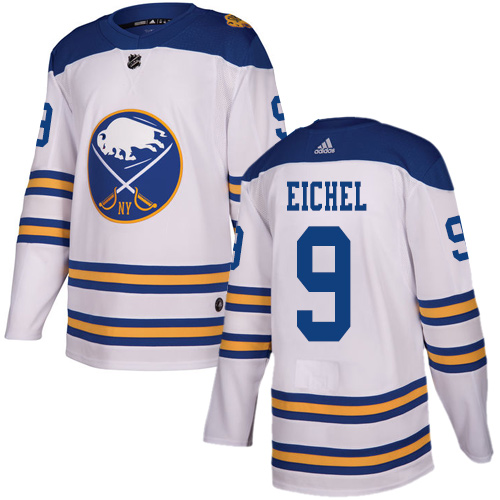 Adidas Sabres #9 Jack Eichel White Authentic 2018 Winter Classic Stitched NHL Jersey