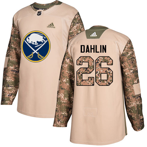 Adidas Sabres #26 Rasmus Dahlin Camo Authentic 2017 Veterans Day Stitched NHL Jersey