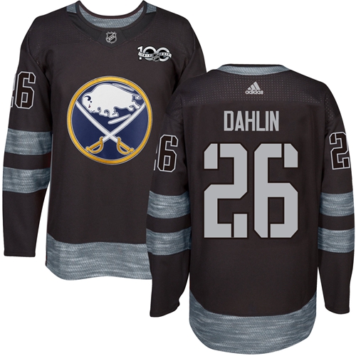 Adidas Sabres #26 Rasmus Dahlin Black 1917-2017 100th Anniversary Stitched NHL Jersey - Click Image to Close