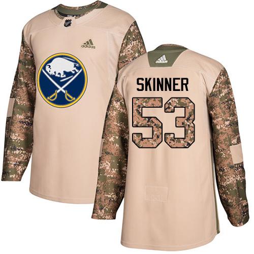 Adidas Sabres #53 Jeff Skinner Camo Authentic 2017 Veterans Day Stitched NHL Jersey - Click Image to Close