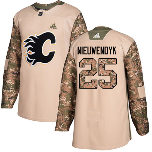 Adidas Flames #25 Joe Nieuwendyk Camo Authentic 2017 Veterans Day Stitched NHL Jersey