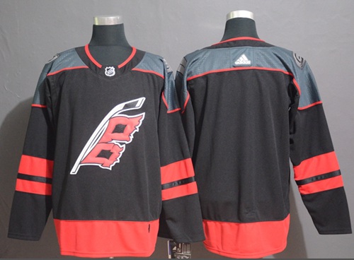 Adidas Hurricanes Blank Black Alternate Authentic Stitched NHL Jersey - Click Image to Close