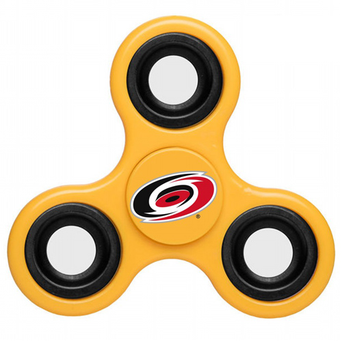 NHL Carolina Hurricanes 3 Way Fidget Spinner D104 - Yellow