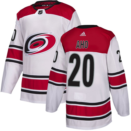 Adidas Hurricanes #20 Sebastian Aho White Road Authentic Stitched NHL Jersey