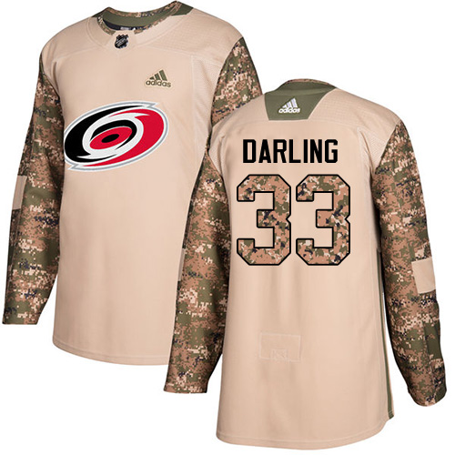 Adidas Hurricanes #33 Scott Darling Camo Authentic 2017 Veterans Day Stitched NHL Jersey - Click Image to Close