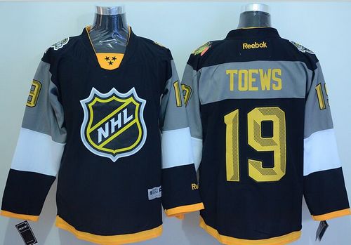 Blackhawks #19 Jonathan Toews Black 2016 All-Star Stitched NHL Jersey