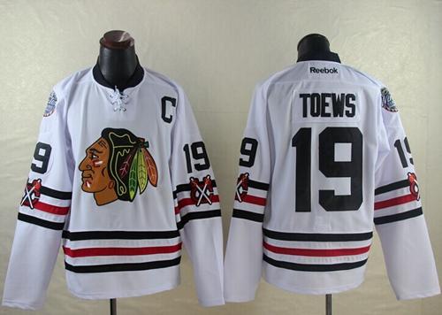 Blackhawks #19 Jonathan Toews White 2015 Winter Classic Stitched NHL Jersey