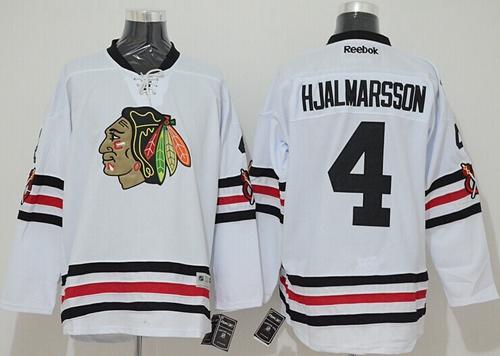 Blackhawks #4 Niklas Hjalmarsson White 2015 Winter Classic Stitched NHL Jersey